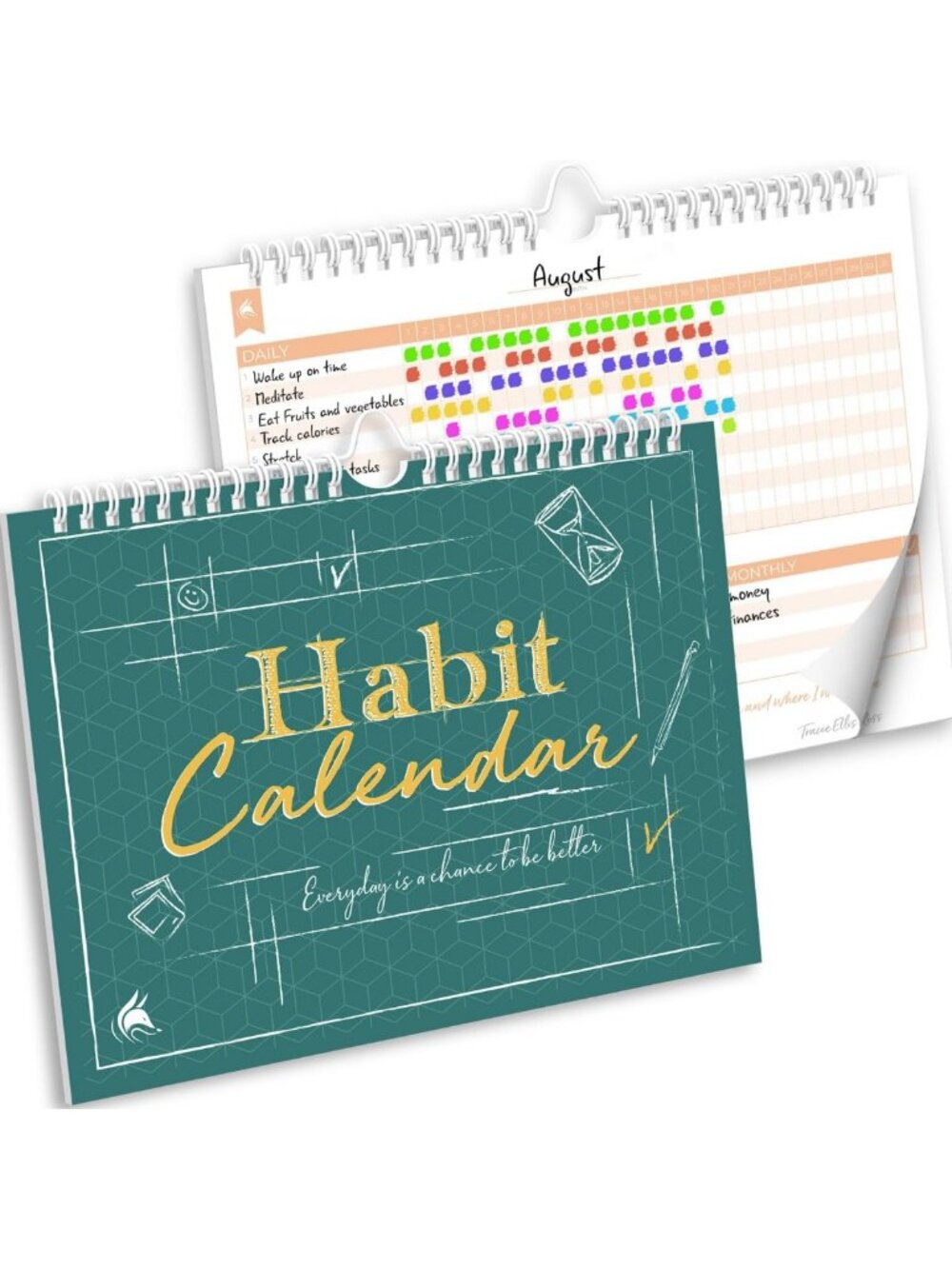 24-Month Habit Tracker Calendar | Daily Goal Journal for Fitness & Nutrition